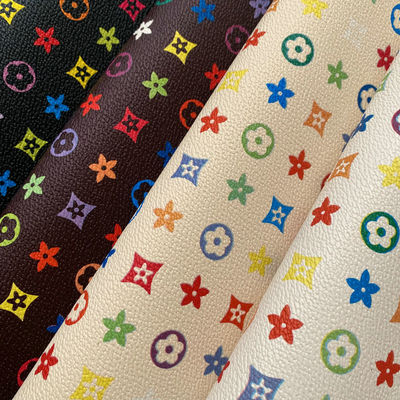 PVC 합성 가짜 가죽 물질 반 찌꺼기 펜타곤 인쇄