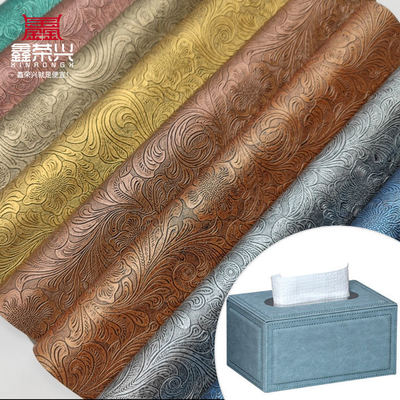 PVC 꽃 패턴 인공 합성 가죽 지갑 상자 신발 Ntoebook 가짜 가죽 천