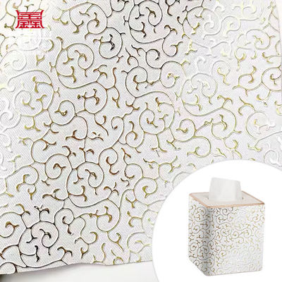 도매 PVC 골든 필름 엠보싱 스타일 인조 가죽 가방 포장 상자 신발 노트북 원단