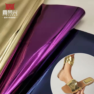 고품질 합성 가짜 신발 핸드백 노트북 가죽 PU 무지 롤로그램 금속 화려한 거울 가죽 천