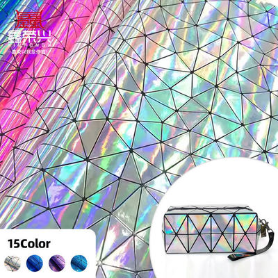 특수 PU 레이저 미러 삼각 측량 합성 가죽 수하물 핸드백 신발 화장품 가방 가죽 원단