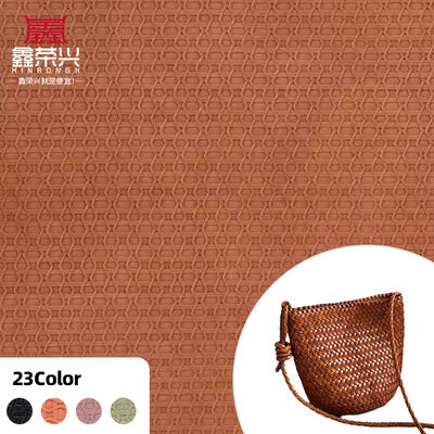 가방, 신발, 소파, 자동차, 지갑, 벨트 장식용 PVC 빈티지 직조 패턴 인조 합성 가죽 패브릭