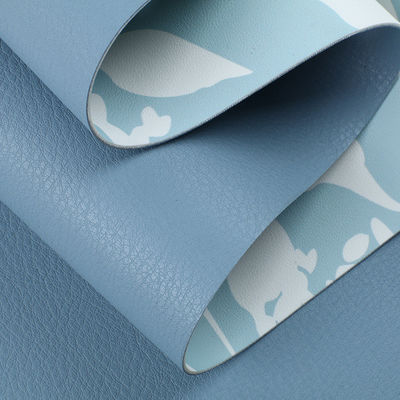 꽃 인쇄 핸드백 PU 가죽 1.5mm 두꺼운 쌍면 가짜 가죽