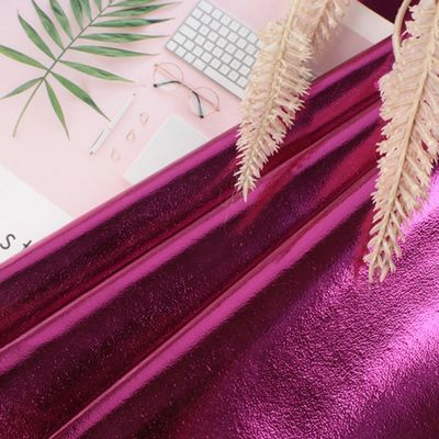 0.5mm 레이저 그래브 PU 가죽 친환경 금속 반짝이는 PU 가죽