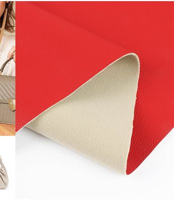 핸드백 리치 PU 가짜 가죽 직물 물 기반 용매 없는 PU 가죽