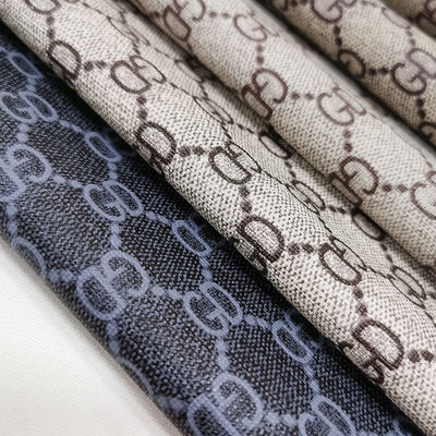 비엔티지 글자 인쇄 PVC 가죽 가방 부드러운 브러쉬 바닥 친환경