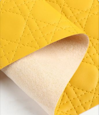 방수 인위적 PVC 가죽 가방을 위해 borded Plaid 짜인 패턴