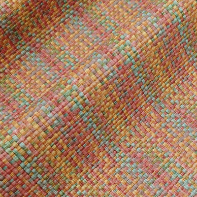 0.8mm PVC 가죽 가방을 위한 엠보스된 무지개 직물 가짜 가죽