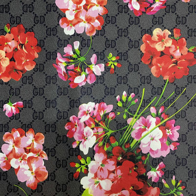 인쇄 된 GD 편지 꽃 PVC 가짜 가죽 가방 전화 케이스 패키지 상자 가죽 직물