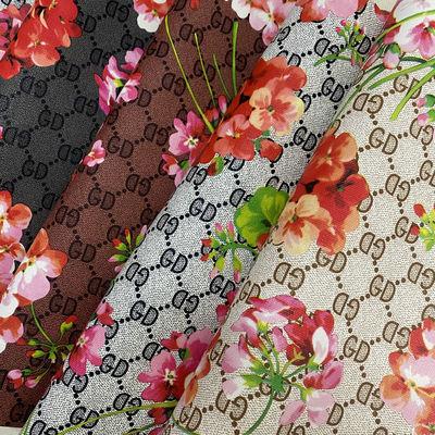 인쇄 된 GD 편지 꽃 PVC 가짜 가죽 가방 전화 케이스 패키지 상자 가죽 직물