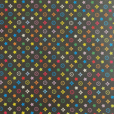 PVC 합성 가짜 가죽 물질 반 찌꺼기 펜타곤 인쇄