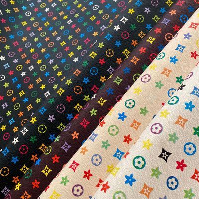 PVC 합성 가짜 가죽 물질 반 찌꺼기 펜타곤 인쇄