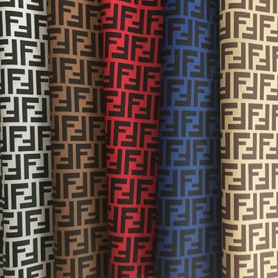 인쇄 된 이중 F 글자 PVC 가짜 가죽 가방 지갑 휴대 전화 케이스 패키지 선물 상자 가죽 천