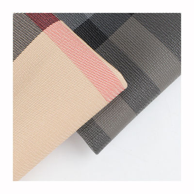 클래식 플레이드 인쇄 된 가짜 가죽 가방 넥타이 합성 가죽 PVC