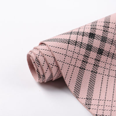 가구 플레이드 스트라이프 인쇄 된 PVC 가짜 가죽 직물 인위적 스크래치 저항