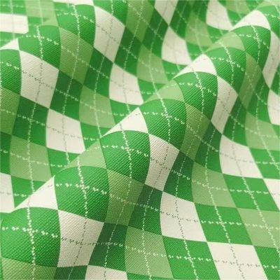 핸드백 맞춤 인쇄 된 패턴 가짜 가죽 천 PVC 기하학적 다이아몬드