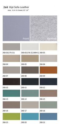 0.8mm 두께 얇게 깎은 빗질 된 천으로 뒷받침 된 PVC 가죽 가구 가구 가구 음악 악기