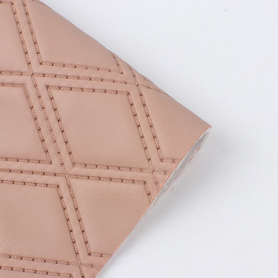 부드럽고 꿰매진 수직 다이아몬드 직물 장식용 PVC 가짜 인위 가죽