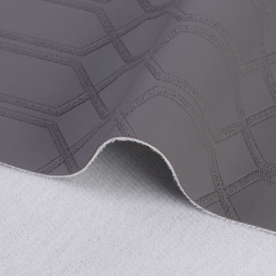 헥사고널 퀘어 플레이드 패턴 PVC 가짜 인위 가죽 직물