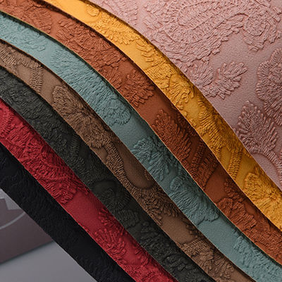 3D 레트로 플로랄 엠보스 된 PVC 가죽 핸드백 포장 상자 장식 천장 플래시매트 가짜 가죽