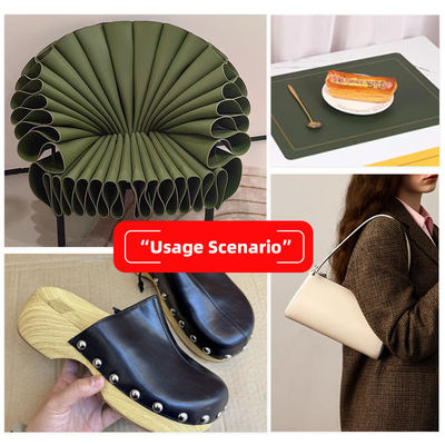 PVC 리치 곡물 양면 합성 인조 가죽 소재 가방 테이블 매트 벨트 장식용 엠보싱 방수