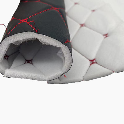 맞춤형 PVC 자수 퀼팅 합성 가죽 6.0mm 폴리우레탄 폼 자동차 시트 커버 소파 인조 가죽 원단