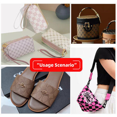 인쇄 된 PVC 가짜 가죽 직물 0.8mm 두께 가방 및 지갑