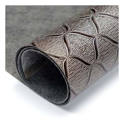 포트 도매 PVC 밝은 기하학적 패턴 인공 합성 가죽 포장 지갑 상자 노트북 가짜 가죽 천