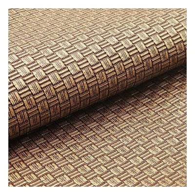 소매 PVC 고대 청동 직물 패턴 인위 인조 가죽 포장 지갑 상자 신발 노트북 가짜 가죽 직물