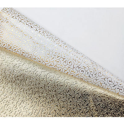 도매 PVC 골든 필름 엠보싱 스타일 인조 가죽 가방 포장 상자 신발 노트북 원단