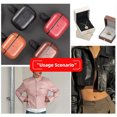 의류 가방 이어폰 슬리브 박스용 탄성 PU 탄소 섬유 빨대 매트 곡물 인조 가죽