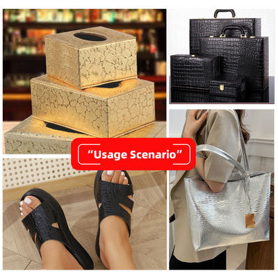 고광택 PVC 악어 엠보싱 직조 곡물 기하학 동물 신발 가방 장식 공예용 합성 인조 가죽 원단