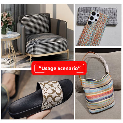 0.8mm 두께 137cm 폭 PVC 가죽 인조 가죽 원단 (5가지 색상 잔디 매트 프린팅)