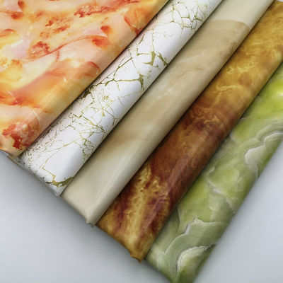 마블링 곡물 인쇄 된 PVC 가죽 및 가방 및 지갑에 대한 20 가지 색상의 이중 붓 된 뒷면