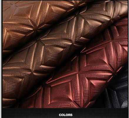 PVC 큰 사각형 곡물 패턴 인위 인위 가죽 직물 핸드백 의자 침대 신발 자동차 소파