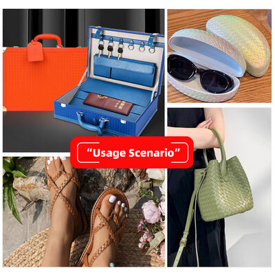 가방, 신발, 소파, 자동차, 지갑, 벨트 장식용 PVC 빈티지 직조 패턴 인조 합성 가죽 패브릭