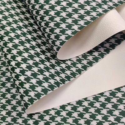 Wholesale PVC Houndstooth Printed Faux Leather Fabric for Decorative Bag Phone Shell Table Mat Sofa Cover Craft Projects