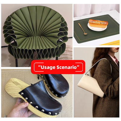 PVC 송아지 가죽 질감 이중면 합성 인조 가죽 엠보싱 인조 가죽 소재 (가방, 테이블 매트, 지갑 공예용)