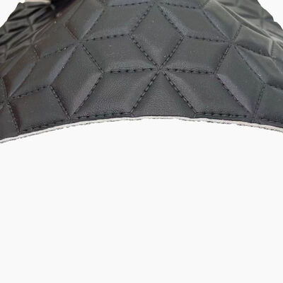 Custom PVC Diamond Embroidery Quilted Pearly Synthetic Leather Needle Punch Foam for Car Seat Cover Sofa Faux Leather Fabric