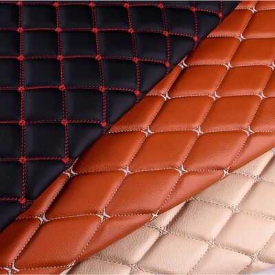 자동차 좌석 가구/백용용 Custom Quilted PVC Synthetic Leather 7.0mm Thick Embossed Embossed Stretchy Polyurethane Foam
