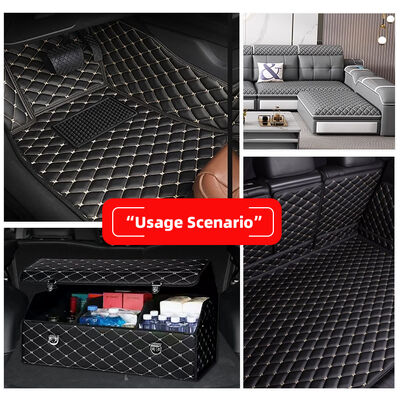 자동차 좌석 가구/백용용 Custom Quilted PVC Synthetic Leather 7.0mm Thick Embossed Embossed Stretchy Polyurethane Foam