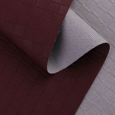PVC Embossed Checkerboard Pattern Artificial Synthetic Leather for Car Foot Car Seats Sofa Decorate Bag Faux Leather Fabric
