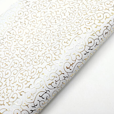 Wholesale PVC Golden Film Embossed Style Artificial Synthetic Leather for Bag Packaging Box Shoes Notebook Fabric