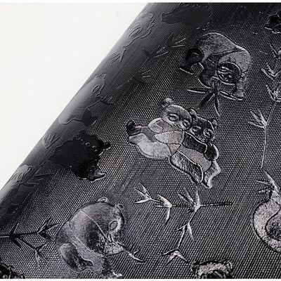 소매 PVC 하이라이트 045 # 판다 곡물 패턴 인공 합성 가죽 지갑 상자 신발 노트북 천