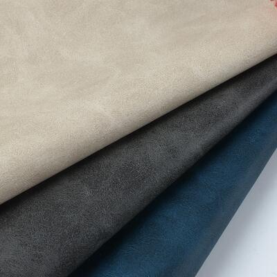 장식용 노트북 테이블 매트, 휴대폰 케이스, 인조 가죽 원단용 크레이지 호스 그레인 PVC 프린트 합성 가죽. 가방 안감