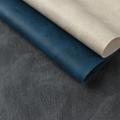 장식용 노트북 테이블 매트, 휴대폰 케이스, 인조 가죽 원단용 크레이지 호스 그레인 PVC 프린트 합성 가죽. 가방 안감