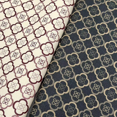 合成PVC人工皮革 四つ葉のクローバープリント 防水ライニングバッグ パッケージ電話ケース ソファ