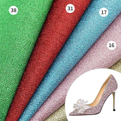 Lightning Coarse Glitter PVC Synthetic Leather Shoe Lining for Jewelry Craft Luggage Bag Packaging Faux Leather Material Sofa