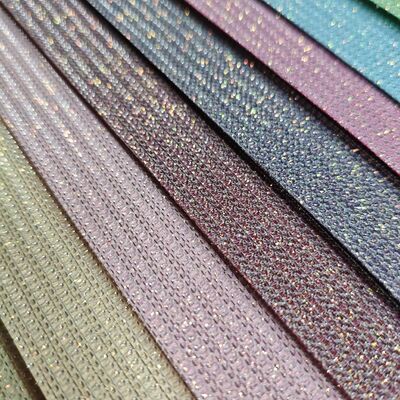 Straight Stripe Glitter Mesh Leather