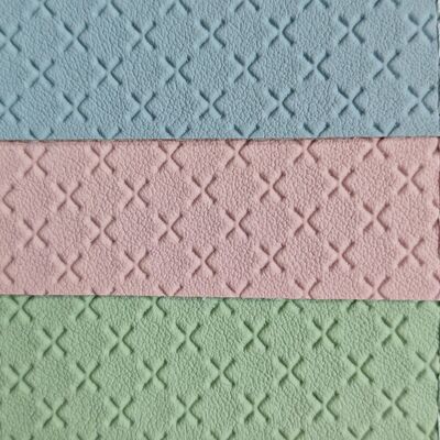 헥사곤 엠보스드 농구 질감 PVC 합성 가죽 롤 가방을 위한 인위 가죽